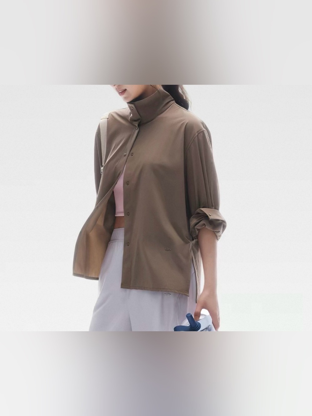Beneunder DS006 women's quick-dry sun protected shirt in a sandy brown size L